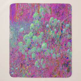 Magenta Garden mit Aqua Hydrangea Blume Sherpadecke