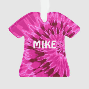 Magenta Gefärbte Krawatte T - Shirt Ornament