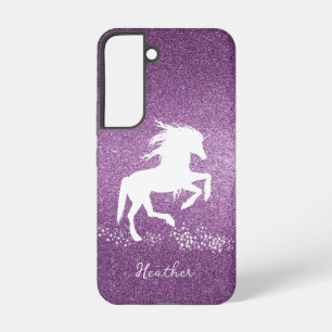 Magenta Glitzer Unicorn Samsung Galaxy Case Samsung Galaxy Hülle
