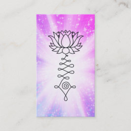 *~* Magenta Glitzern Lotus Reiki Heilenergie Visitenkarte