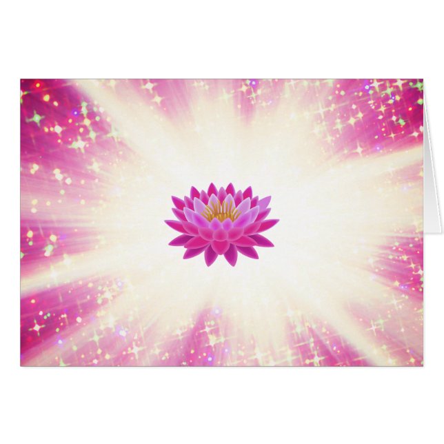 * Magenta Glow Lotus Sparkle Glitter Light (Vorderseite (Horizontal))