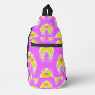 Magenta Glow Sling Backpack Crossbody Bag