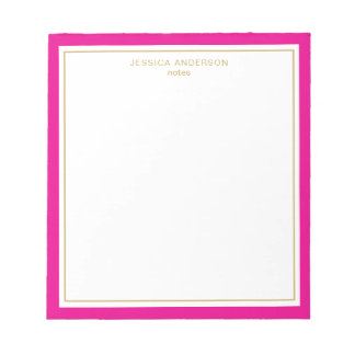 Magenta Gold Personalisiert Notizblock