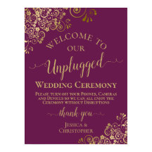 Magenta & Gold Stilvolle Hochzeitsfeier ohne Steck