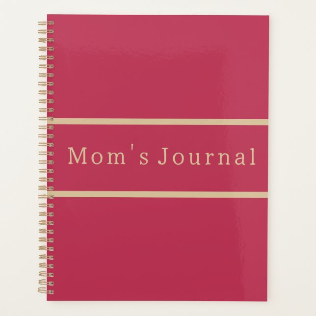 Magenta Gold Typografie der Mama Planer (Vorderseite)