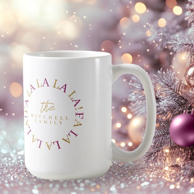 Magenta Gold Weihnachten Fa La ID1009 Kaffeetasse (Von Creator hochgeladen)