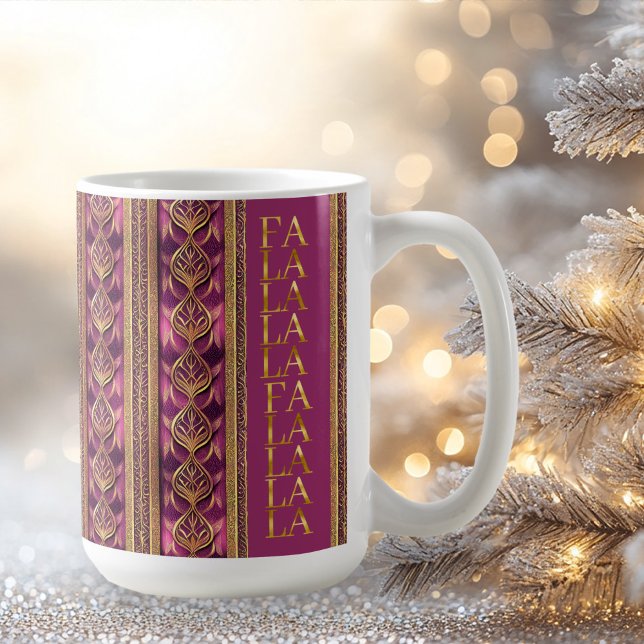 Magenta Gold Weihnachten La La Pattern#27 ID1009 Kaffeetasse (Von Creator hochgeladen)