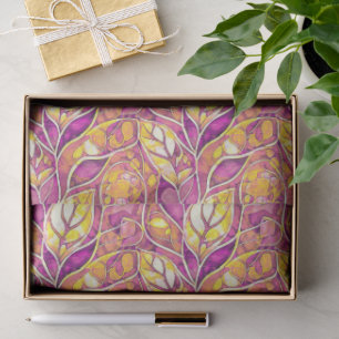 Magenta Gold Weihnachtsmuster#21 ID1009 Seidenpapier