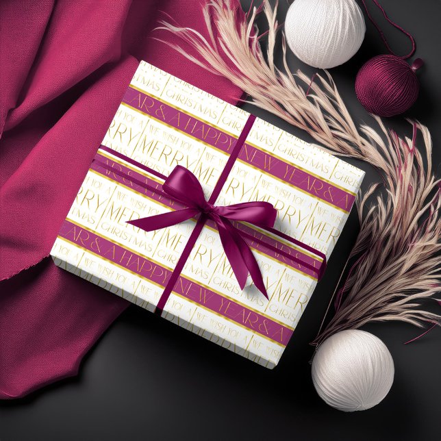 Magenta Gold Weihnachtsmuster#35 ID1009 Geschenkpapier (Von Creator hochgeladen)