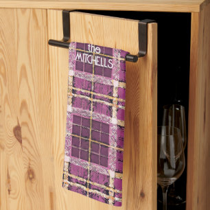 Magenta Gold Weihnachtsmuster#7 ID1009 Geschirrtuch