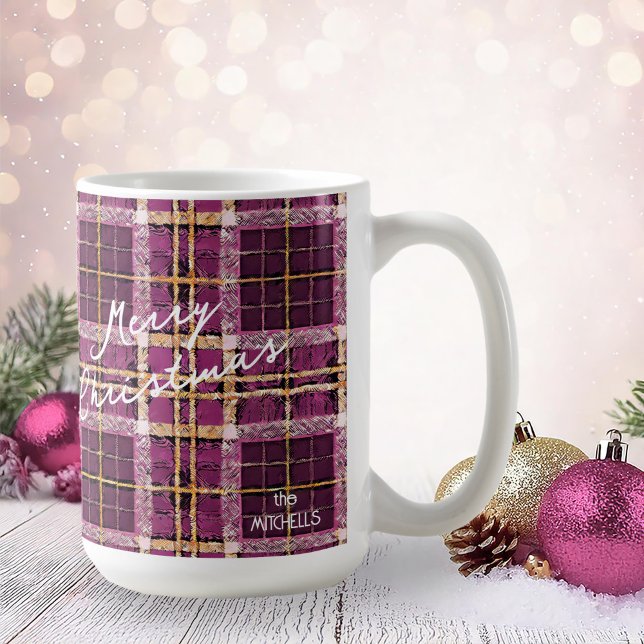 Magenta Gold Weihnachtsmuster#7 ID1009 Kaffeetasse (Von Creator hochgeladen)