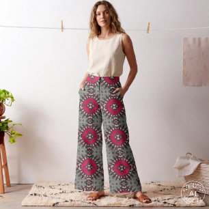 Magenta & Gray Stilvolle moderne geometrische Must Stoff