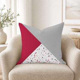 Magenta Gray Terrazzo Kissen