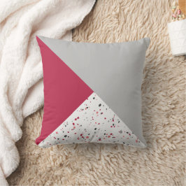 Magenta Gray Terrazzo Kissen