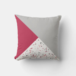 Magenta Gray Terrazzo Kissen