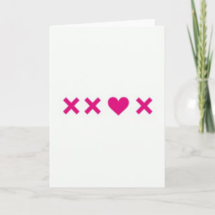 Magenta Herz Xoxo Liebeskarte Karte