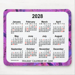 Magenta Holiday Art Calendar von Janz Mousepad