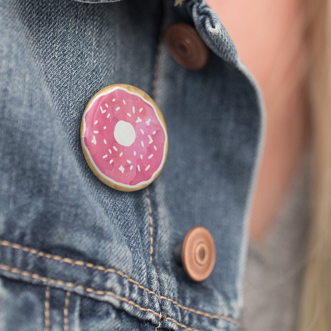 Magenta Hot Pink Donut Button (Von Creator hochgeladen)