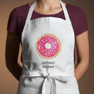 Magenta Hot Pink Donut Personalisierte Schürze