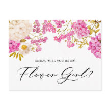 Magenta Hydrangeas werden Sie meine BlumenGirl-Kar