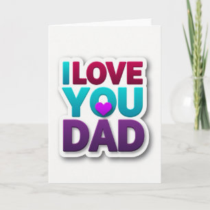 Magenta Ich liebe dich Papa Karte