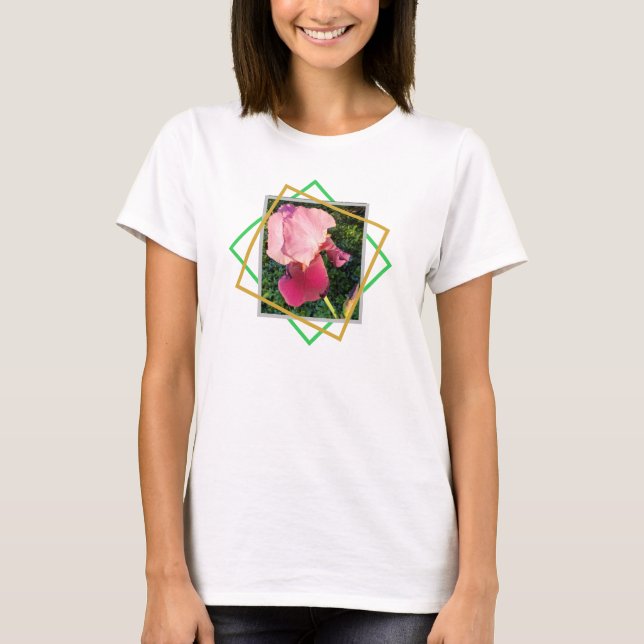 Magenta Iris Geometric T-Shirt (Vorderseite)