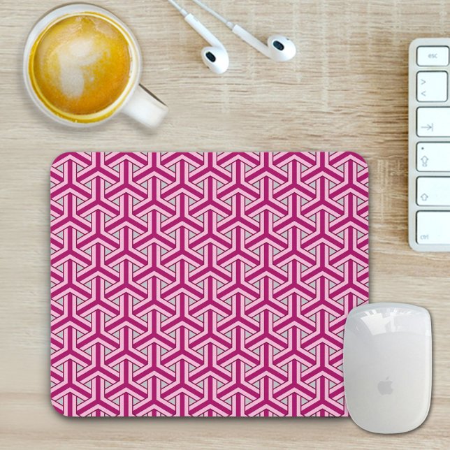Magenta Japanese Pattern Mouse Pad Mousepad (Von Creator hochgeladen)