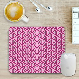 Magenta Japanisches Muster Mauspad