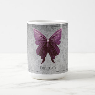 Magenta Jeweled Butterfly Kaffeetasse