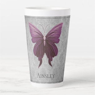 Magenta Jeweled Butterfly Milchtasse