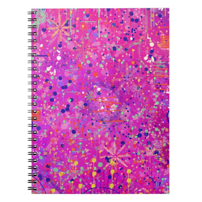 Magenta-Jubiläums-Abstract-Print  Notizblock (Vorderseite)
