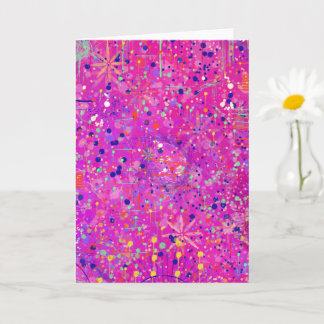 Magenta Jubilee Abstract Print  Karte