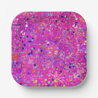 Magenta Jubilee Abstract Print  Pappteller