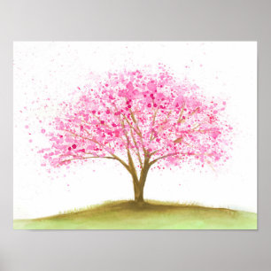 Magenta   Kirschbaum   Cherry Blossom Poster