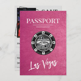 Magenta Las Vegas Passport Save the Date