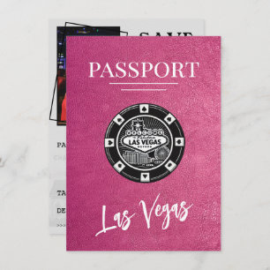 Magenta Las Vegas Passport Save the Date