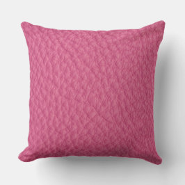 Magenta Leather Look Druckkissen Kissen