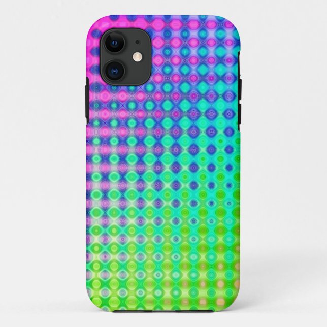 Magenta Lila Blue Green Yellow Pink Case-Mate iPhone Hülle (Rückseite)