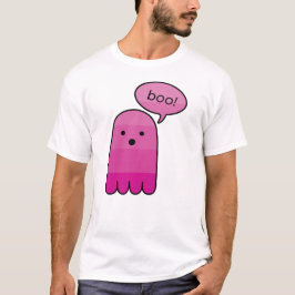 Magenta Lila Boo Ghost Halloween T-Shirt