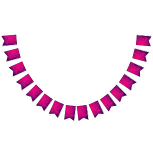 Magenta Lila Party-Banner - individuell anpassbar Wimpelkette