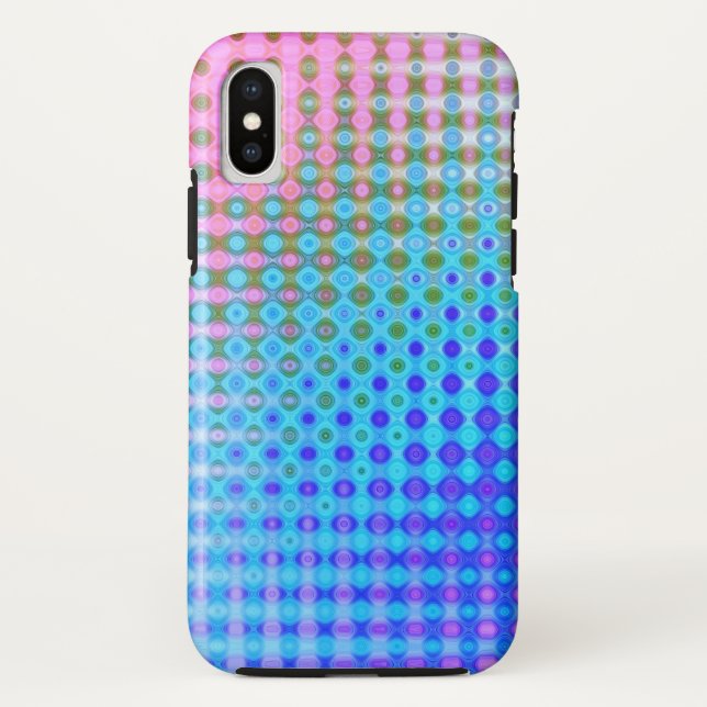 Magenta Lila Pink Blue Pattern Case-Mate iPhone Hülle (Rückseite)