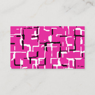 Magenta Lila Pink Schwarz Weiß Muster Visitenkarte