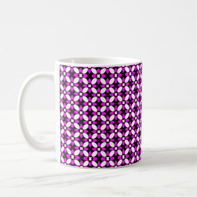 Magenta Lila und schwarz Kaffeetasse (Links)