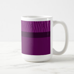 Magenta Lila Zebrafellmuster Tasse
