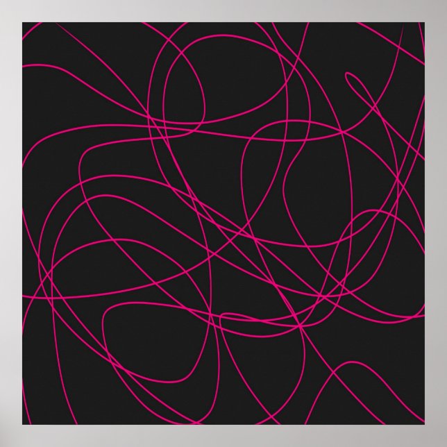 Magenta Line Kunst am Schwarzen Meer Poster (Vorne)