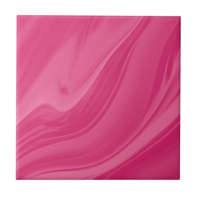 Magenta Liquid Marble Background Fliese (Vorderseite)