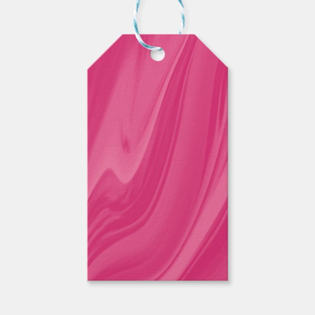 Magenta Liquid Marble Background Geschenkanhänger (Vorderseite)