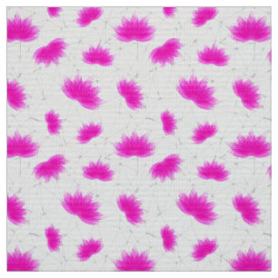 Magenta Lotus Blume Muster mit grauem Netz Stoff