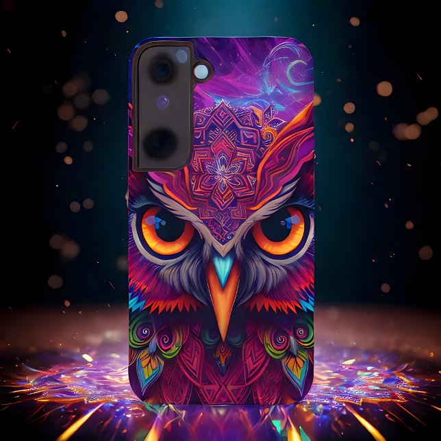 Magenta Magic Owl Samsung Galaxy Hülle (Von Creator hochgeladen)