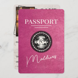 Magenta Maldives Passport Save the Date